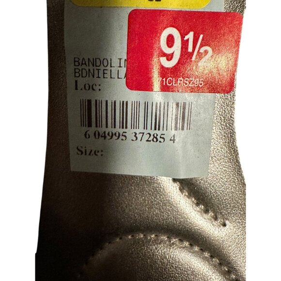 π 2/$30 π New Bandolino Navy Glitter Peep Toe Heels With Rhinestone Accent 9.5 - Picture 5 of 5